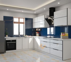 Tủ bếp kính cường lực khung inox Sự đổi mới cho không gian bếp của bạn